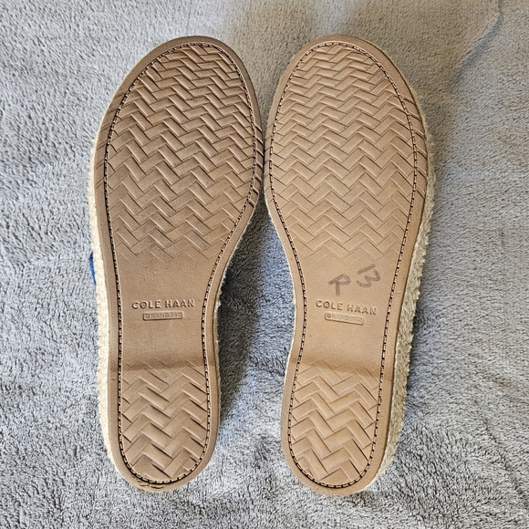 Cole Haan Blue Cloudfeel Espadrille Slide Wedge Sandals Size 10 - Picture 6 of 11
